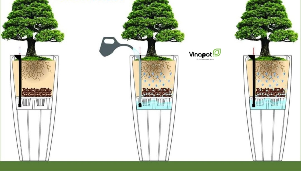 Chậu tự tưới Vinapot