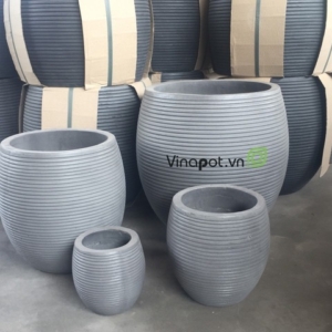 Chậu xi măng nhẹ xuất khẩu Lemon đa dạng kích thước