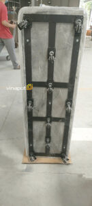 Chậu bề mặt đá bo cong có chân bánh xe 1