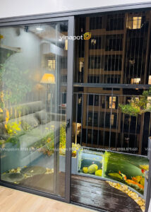  Bể Cá Composite Kính Cong tại ban công chung cư Vinhomes 1