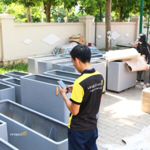 Chậu bề mặt đá bo cong trường BIS 6