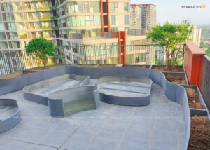 Lắp đặt chậu to size XXL tại tầng 29 2