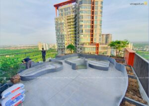 Lắp đặt chậu to size XXL tại tầng 29 5