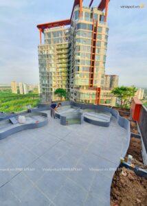 Lắp đặt chậu to size XXL tại tầng 29 3