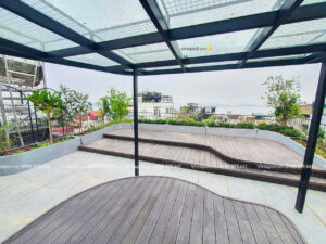 Chậu composite Vinapot tại sân thượng tòa LYM 2