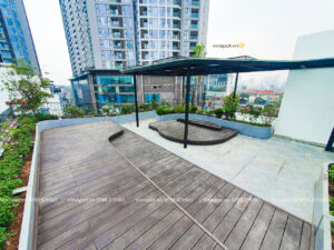 Chậu composite Vinapot tại sân thượng tòa LYM 3