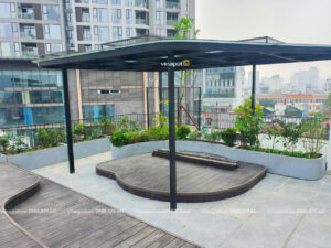 Chậu composite Vinapot tại sân thượng tòa LYM 4