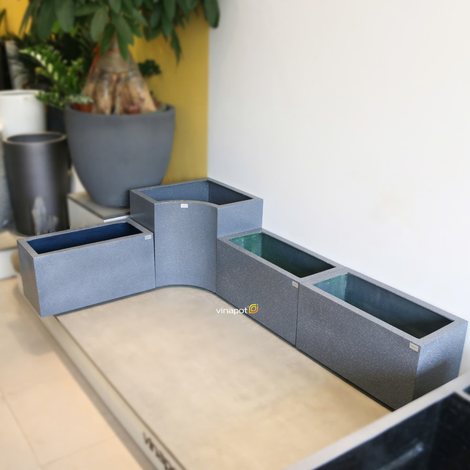 hệ chậu cây composite ban công sản xuất sẵn