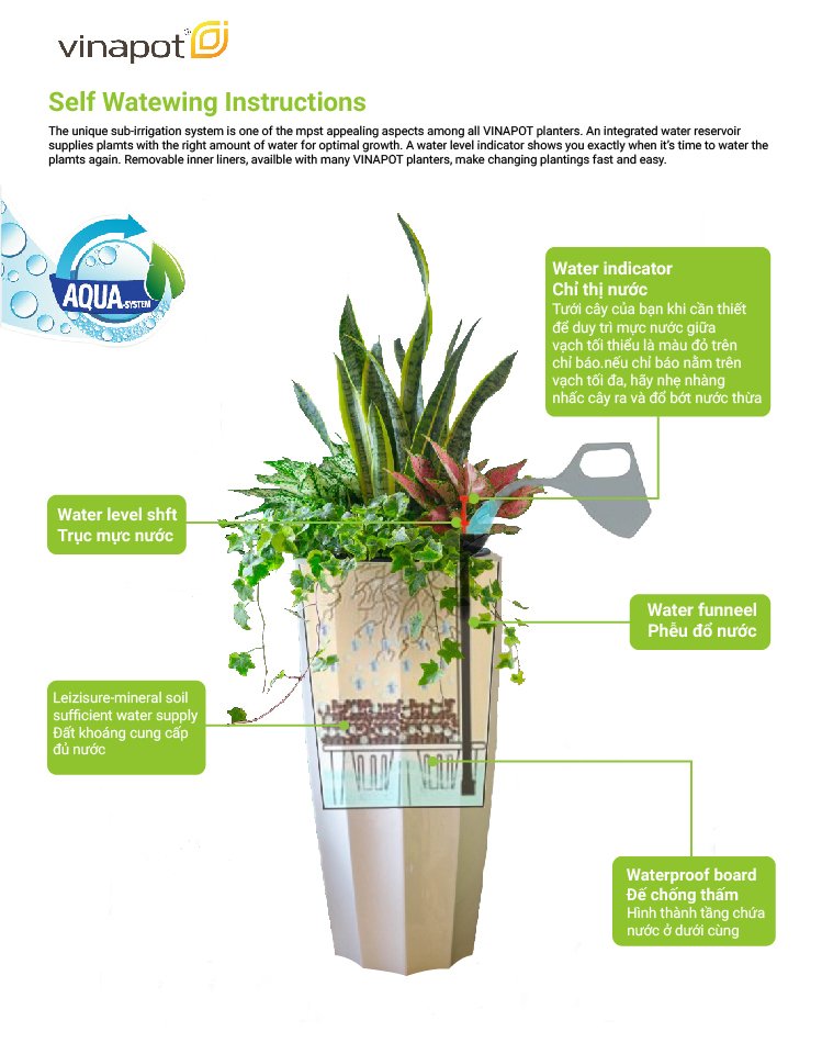 chậu tự tưới Vinapot