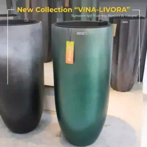 Chậu Composite Emeral (Màu Hiệu ứng Matt  Forest + Tự Tưới ROS