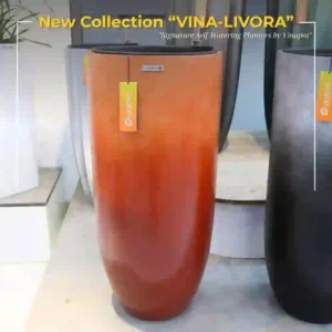 Chậu Composite Emeral (Màu Hiệu ứng Matt Copper) + Tự Tưới ROS