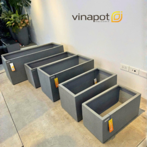 Chậu composite F6 chữ nhật cao cấp Vinapot.