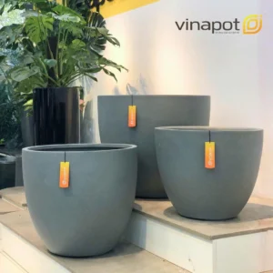 Chậu Composite Poly Vinapot F3 Jade bề mặt đá Polystone